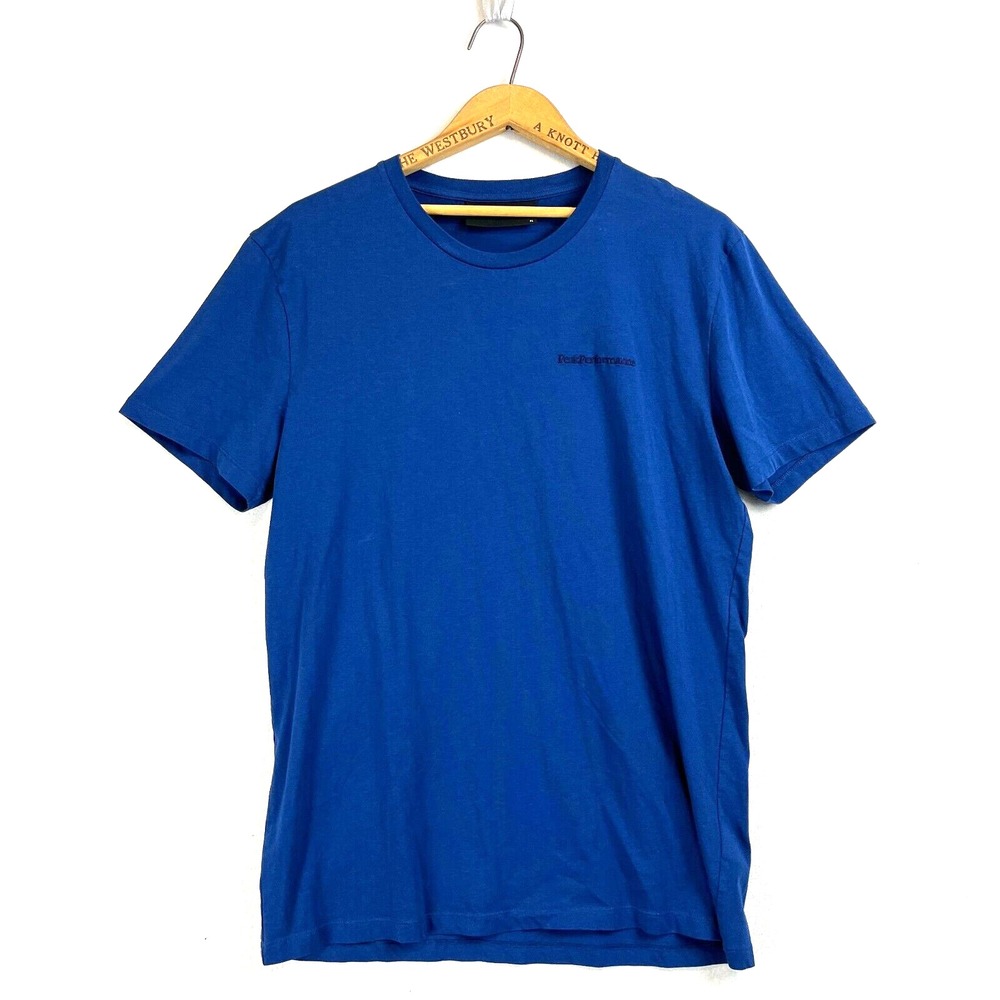 PEAK PERFORMANCE Short Sleeve Tee Mens‎ XL Dark Blue Urban Cotton